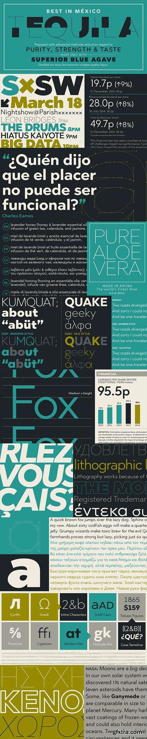 Abrade - Geometric Sans Serif for Contemporary Functionality 24xOTF $389