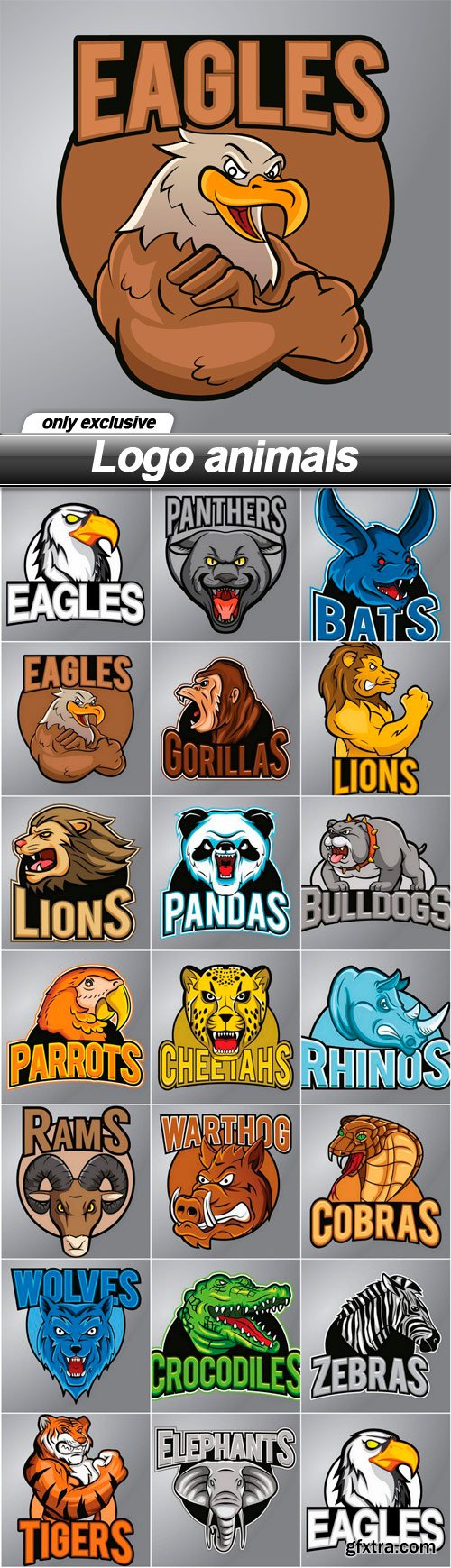 Logo animals - 20 EPS