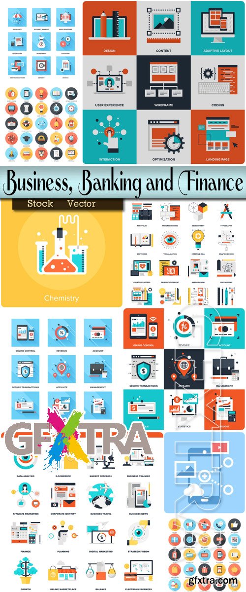 Infographics collection - Business, Banking and finance