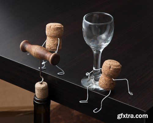 Amusing Wine Corks - 5 UHQ JPEG