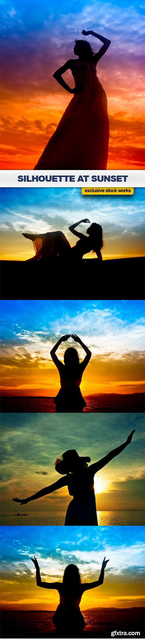 Silhouette at Sunset - 5 UHQ JPEG