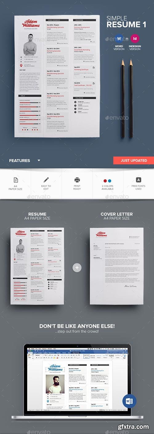 GraphicRiver - Simple Resume Vol.1 4070658