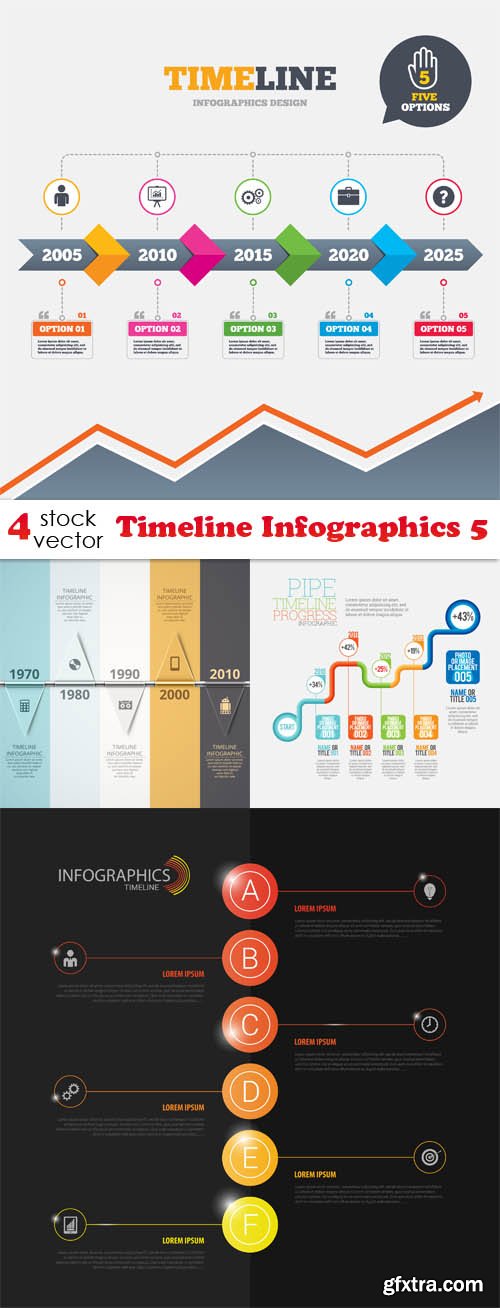 Vectors - Timeline Infographics 5