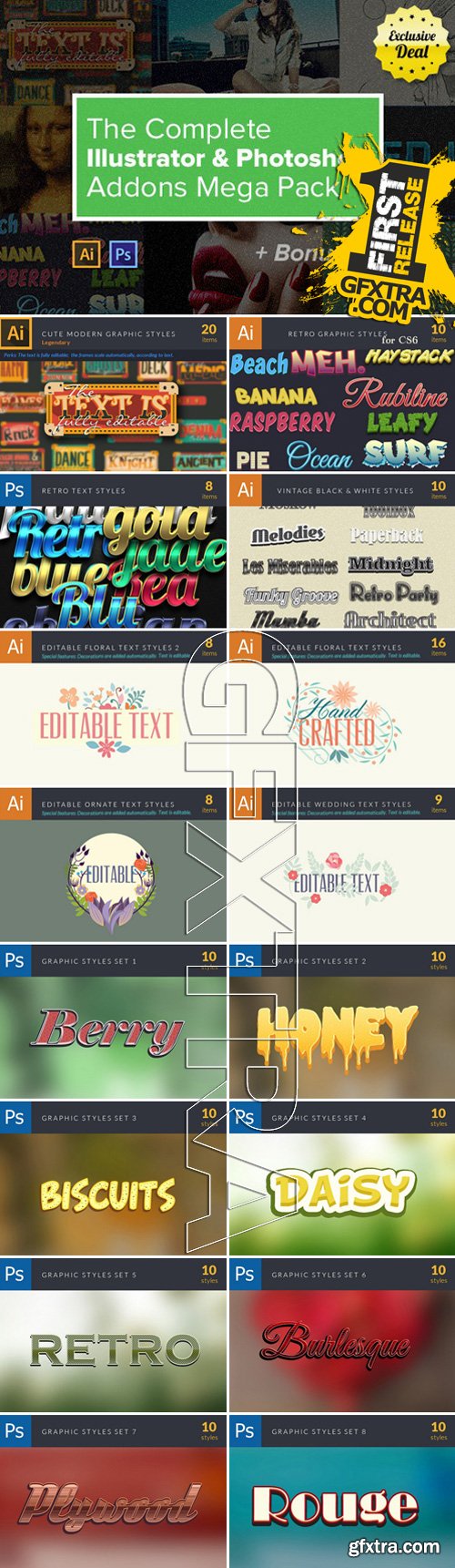 The Complete Illustrator & Photoshop Addons Mega Pack + Bonus