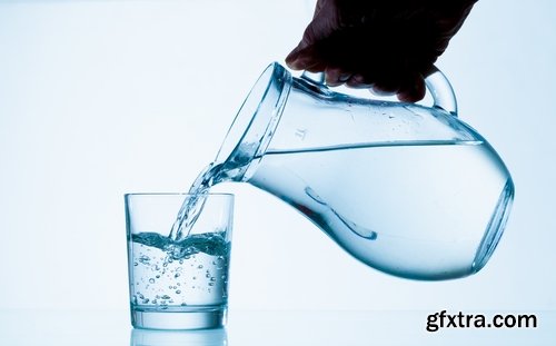 Collection of pure mineral water cup glass carafe splashes 25 HQ Jpeg