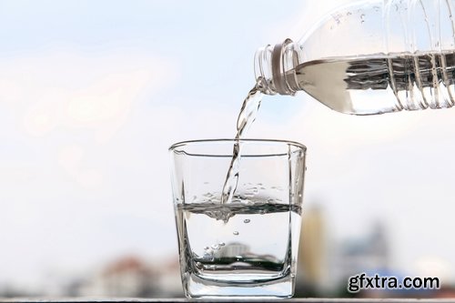 Collection of pure mineral water cup glass carafe splashes 25 HQ Jpeg