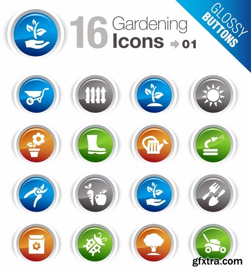 Collection of vector image various flat icons on various subjects #3-25 Eps