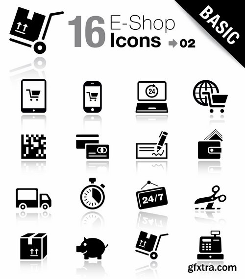 Collection of vector image various flat icons on various subjects #3-25 Eps