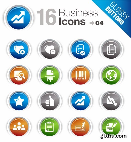 Collection of vector image various flat icons on various subjects #3-25 Eps