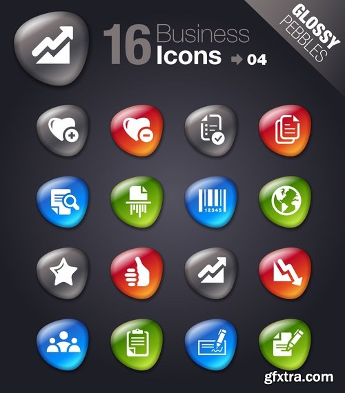 Collection of vector image various flat icons on various subjects #3-25 Eps