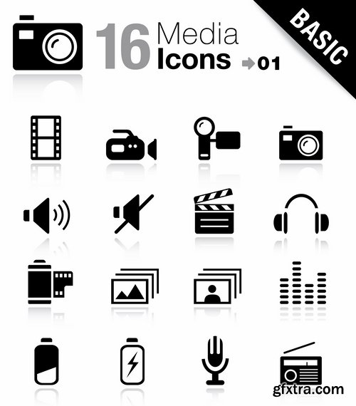 Collection of vector image various flat icons on various subjects #3-25 Eps