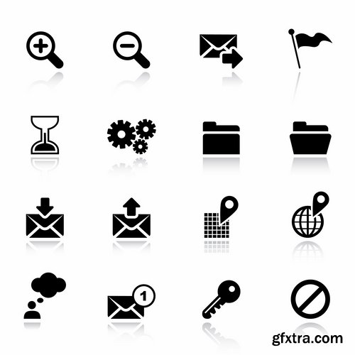 Collection of vector image various flat icons on various subjects #3-25 Eps