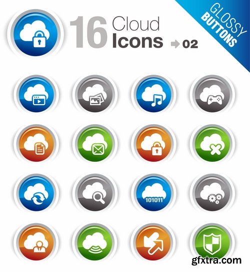 Collection of vector image various flat icons on various subjects #3-25 Eps