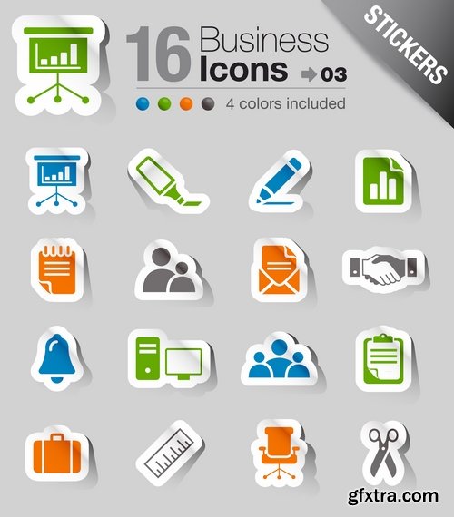 Collection of vector image various flat icons on various subjects #3-25 Eps