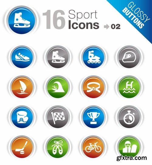 Collection of vector image various flat icons on various subjects #3-25 Eps