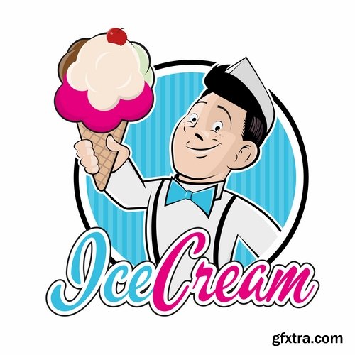 Collection of vector picture cartoon character chef cooking 25 Eps