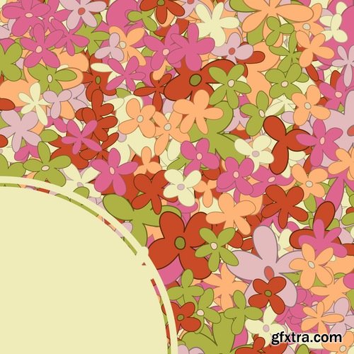 Collection of vector floral background picture ornament calligraphic elements #2-25 Eps