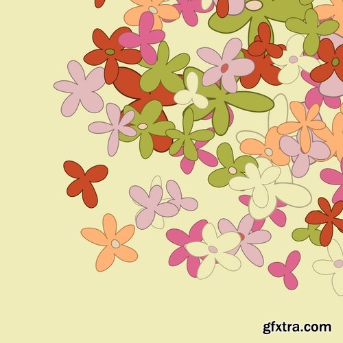 Collection of vector floral background picture ornament calligraphic elements #2-25 Eps