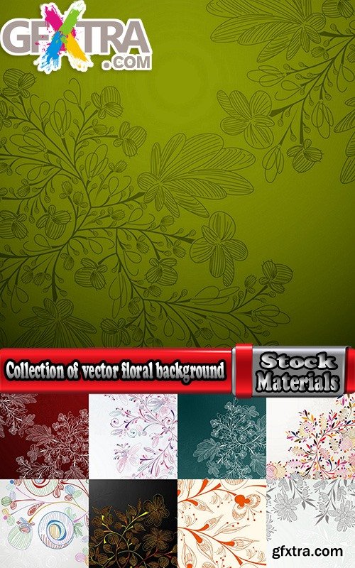 Collection of vector floral background picture ornament calligraphic elements #2-25 Eps