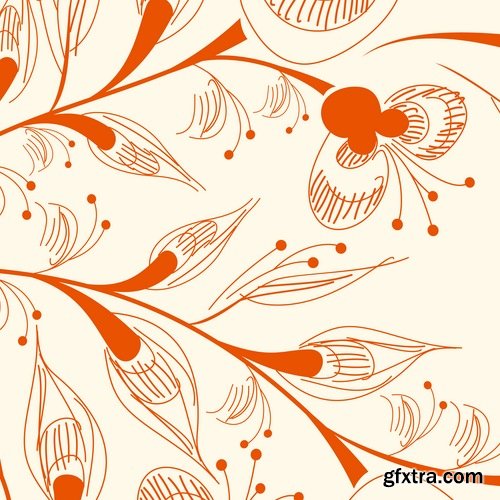 Collection of vector floral background picture ornament calligraphic elements #2-25 Eps