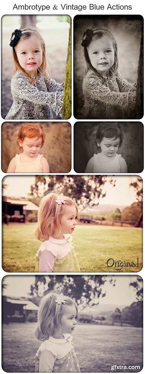 Photoshop Actions - Ambrotype & Vintage Blue