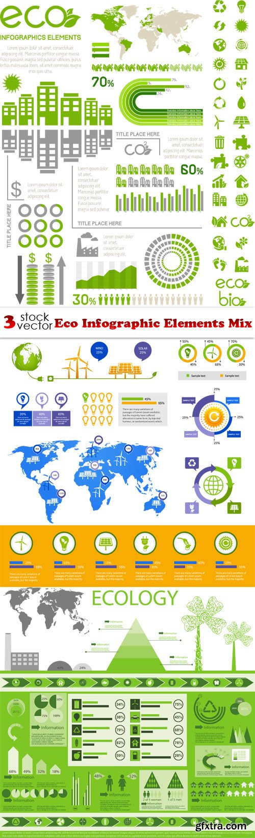 Vectors - Eco Infographic Elements Mix