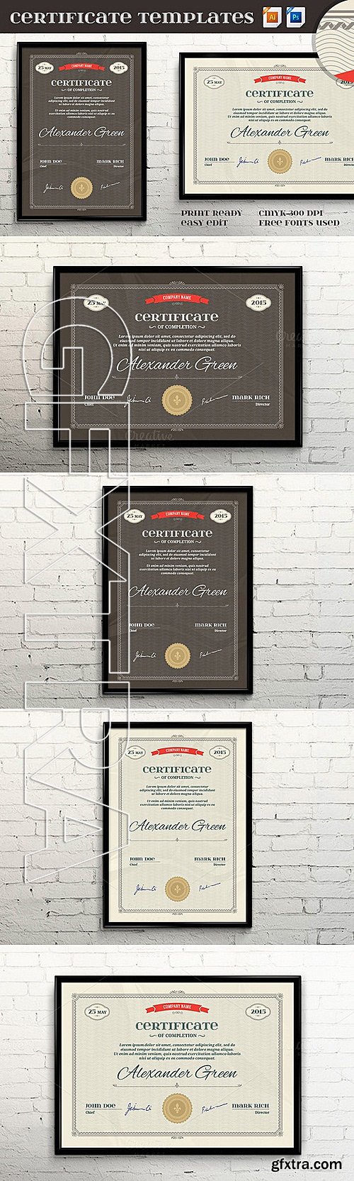 CM - Certificate Templates Vector+PSD II 302347