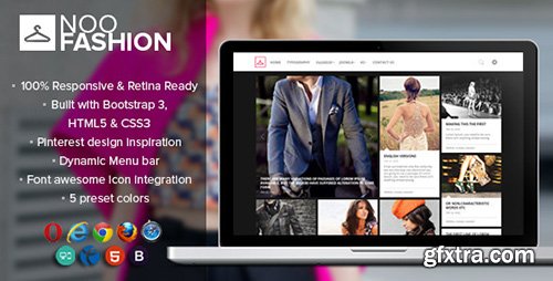 ThemeForest - Fashion v1.0.1 - Multi Purposes Blog & Portfolio Joomla 3.x Template - 7158315