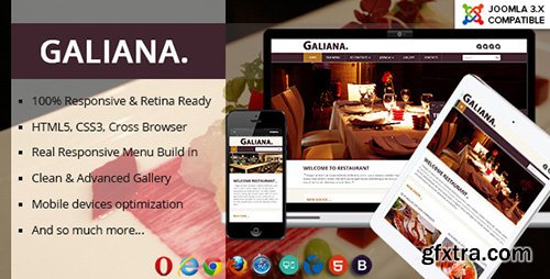 ThemeForest - Galiana v1.0.1 - Responsive Restaurant Joomla 3.x Template - 6890254