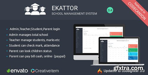 CodeCanyon - Ekattor School Management System Pro v3.3 - 6087521