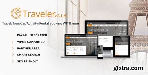 ThemeForest - Traveler v1.1.4 - Travel/Tour/Booking WordPress Theme - 10822683