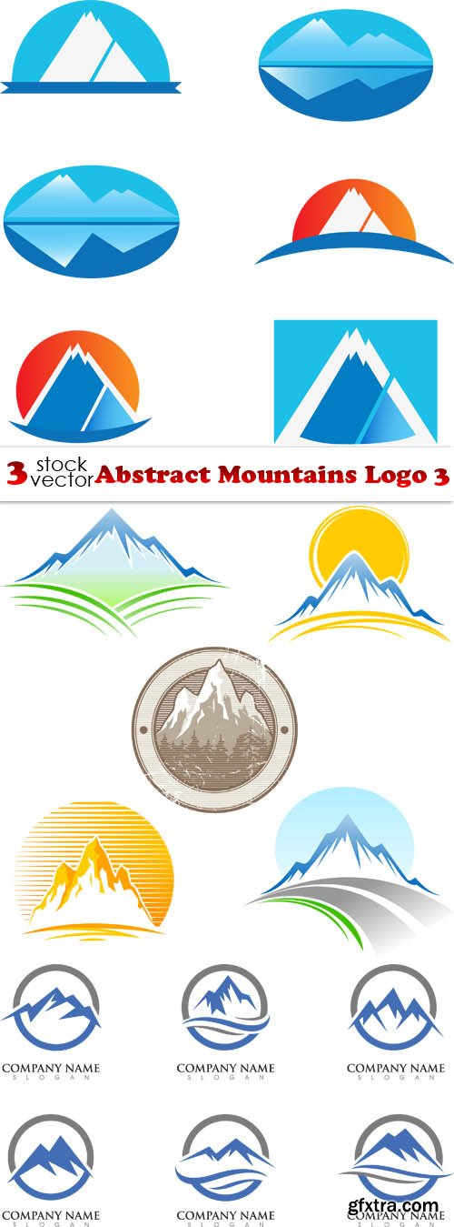 Vectors - Abstract Mountains Logo 3