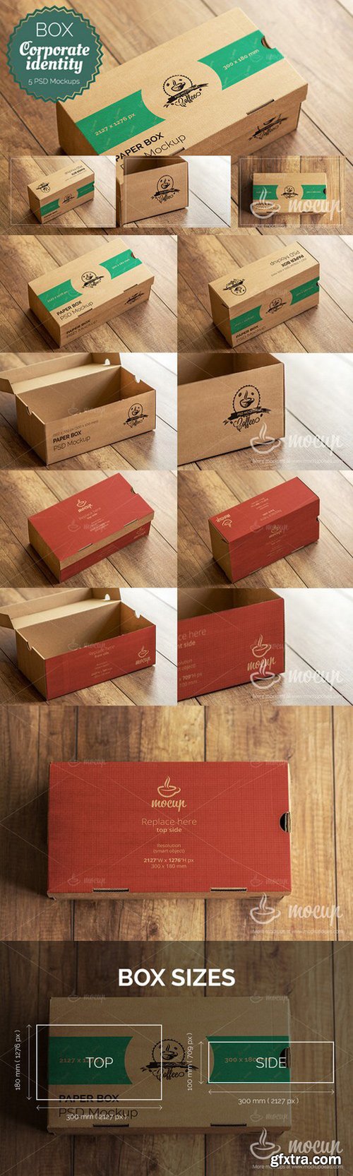 CM305541 - 5 PSD Paper Box Mockups