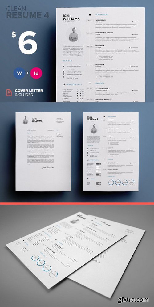 CM304488 - Clean Resume 4 - Word & Indesign