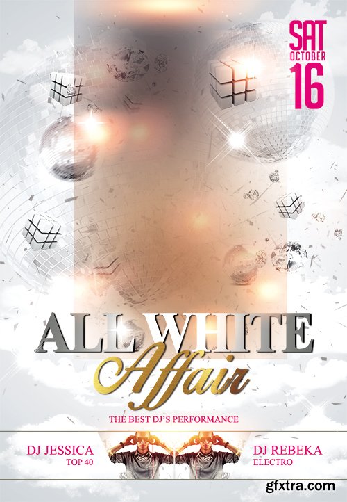 White Affair Flyer PSD Template + Facebook Cover