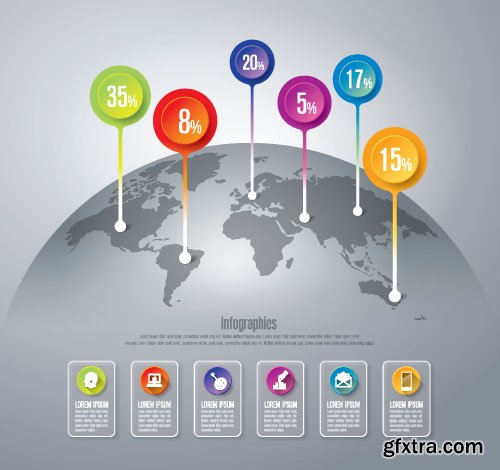 Infographics Vector Elements 4 - 15x EPS