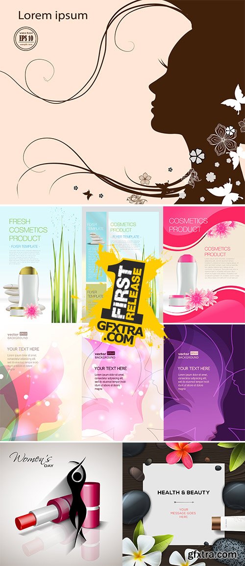 Stock Beauty cosmetic flyer vectors