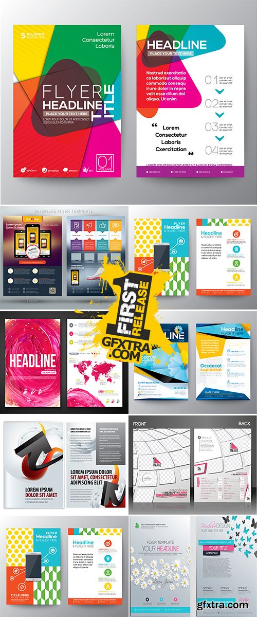 Stock Brochure Design Template vectors, Abstract Modern Backgrounds vectors