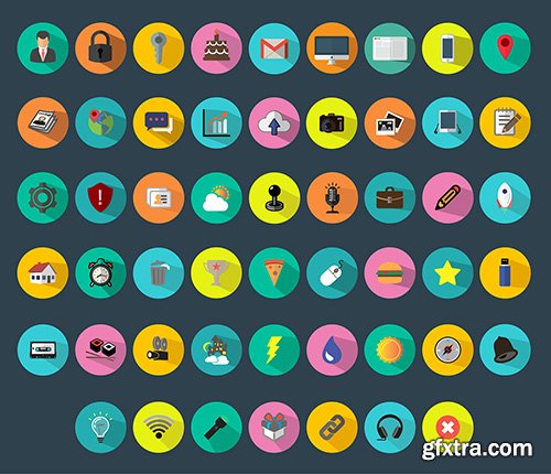 Ai Vector Web Icons - Flat Icon Set (June 2015)