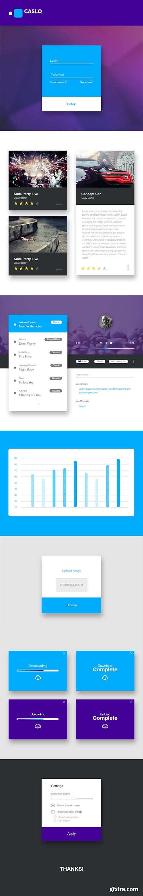 PSD Web Design - CASLO UI Kit