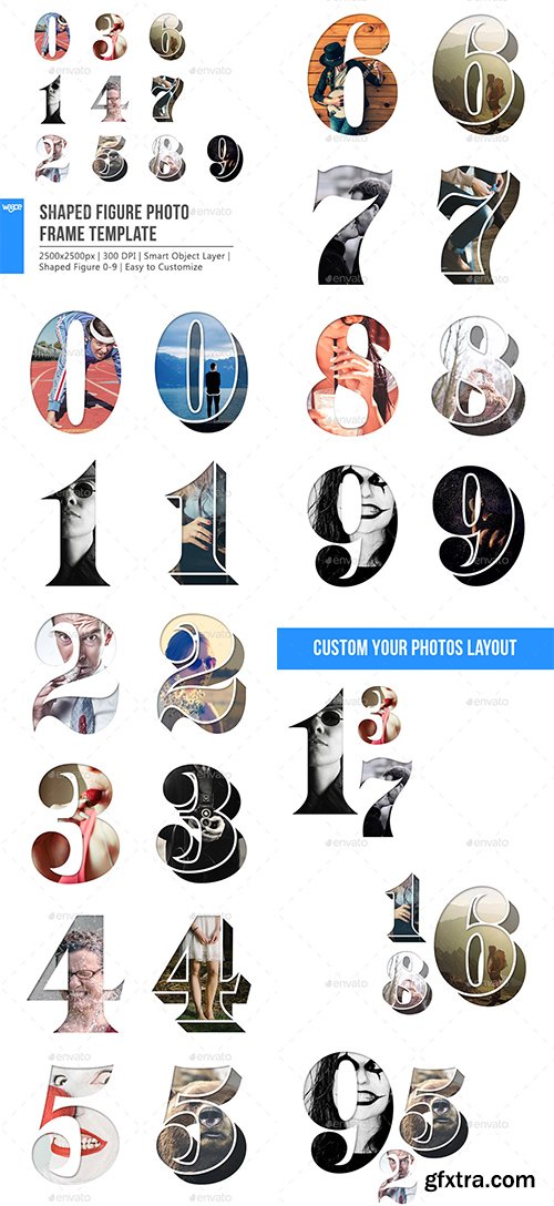 GraphicRiver - Shaped Figure Photo Frame Template 11822142