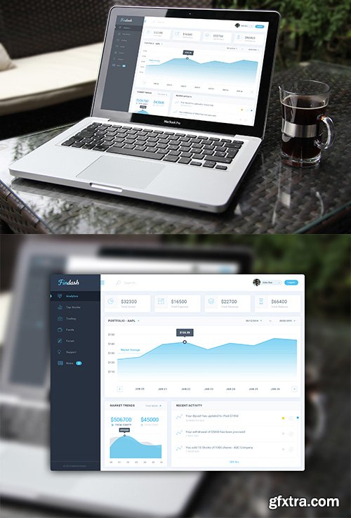PSD Web Design - Findash - Financial DashBoard
