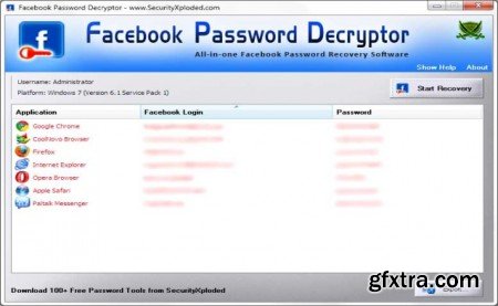 Facebook Password Decryptor v7.5 Final (+ Portable)