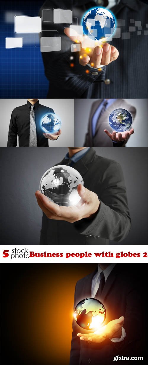 Photos - Business people with globes 2