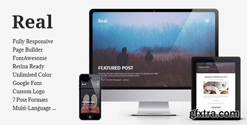 ThemeForest - REAL v1.3.1 - Responsive Blog WordPress Theme - 9615071