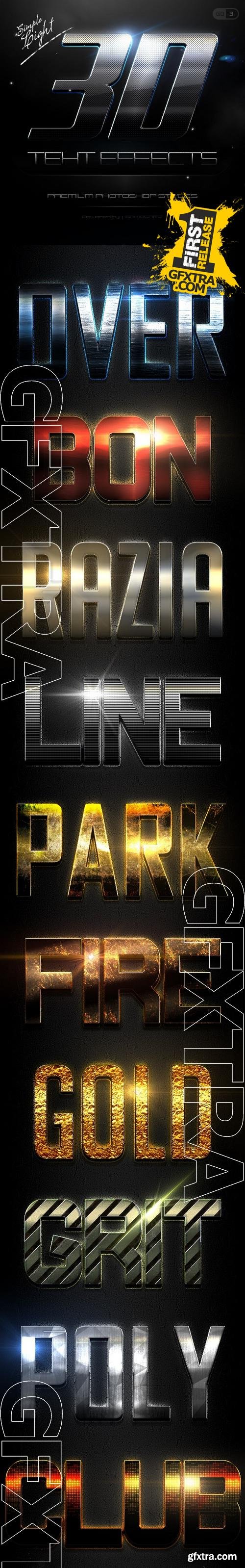 Simple 3D Light Text Effects GO.3 - GraphicRiver 11692145