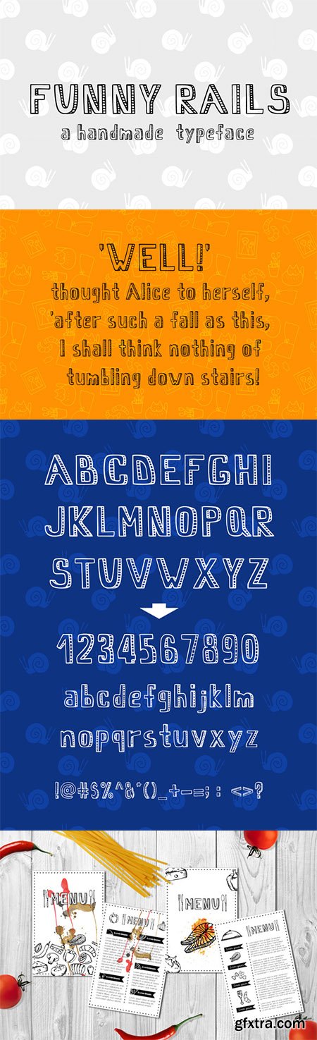 Funny Rails: Handmade Typeface