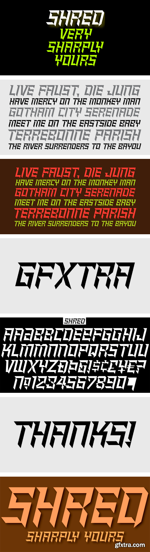 Shred Font