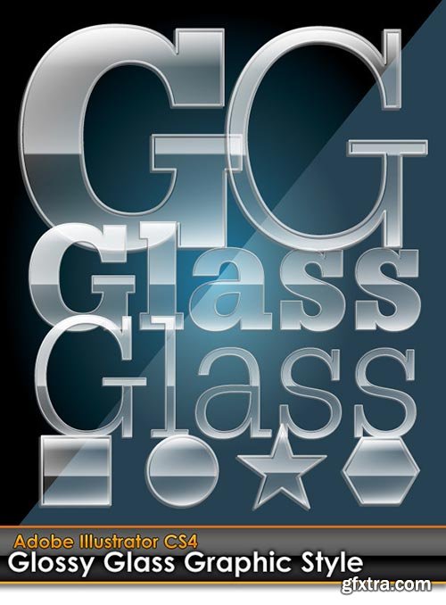 GraphicRiver - Glossy Glass Illustrator Graphic Style