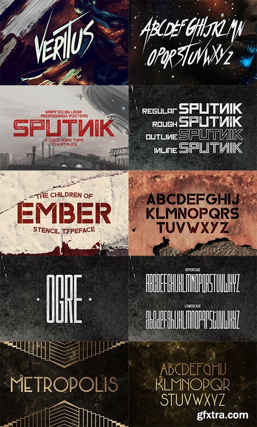 CM Display Font Bundle 307665 - 22 Typefaces 65 Fonts